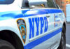 Crime Stoppers Alert: Village Attacker Close-up of a NYPD police car.